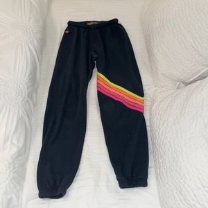 Aviator Nation Neon Chevron 5 Stripe Sweatpants
